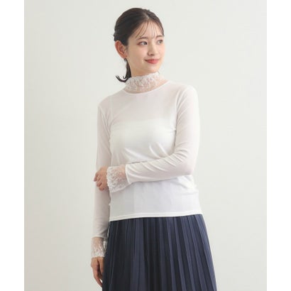 ローラ アシュレイ LAURA ASHLEY 【チュール付き】フライスカットソー （ダークグリーン(023)）｜詳細画像
