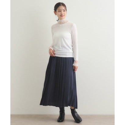 ローラ アシュレイ LAURA ASHLEY 【チュール付き】フライスカットソー （ダークグリーン(023)）｜詳細画像