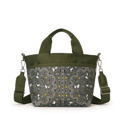 レスポートサック LeSportsac SMALL BUCKET TOTE （ピーナッツ バンダナパーティー グリーン）｜詳細画像