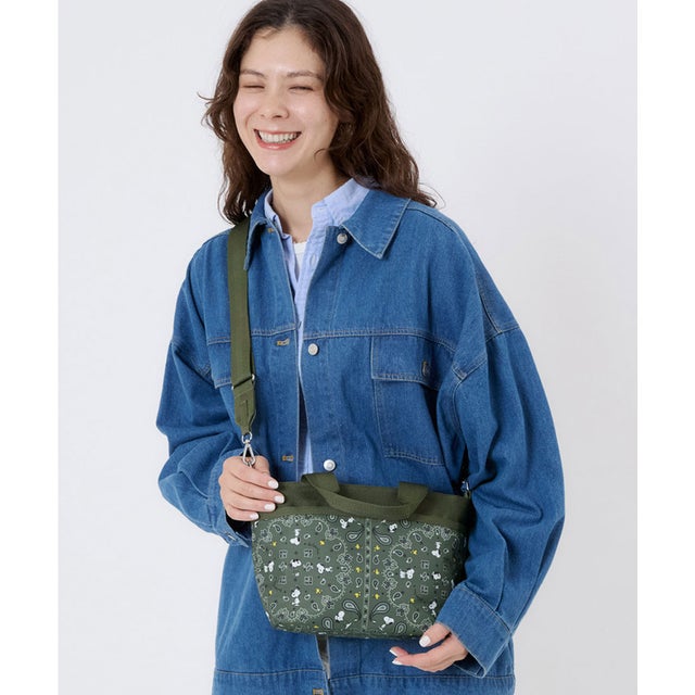 SMALL BUCKET TOTE （ピーナッツ バンダナパーティー グリーン）