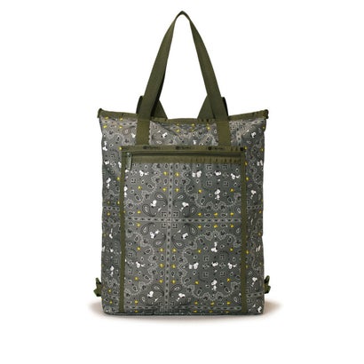 レスポートサック LeSportsac EVERYDAY TH BACKPACK （ピーナッツ バンダナパーティー グリーン）｜詳細画像