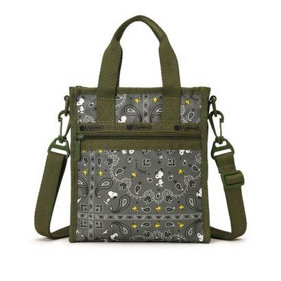 レスポートサック LeSportsac MINI N/S TOTE （ピーナッツ バンダナパーティー グリーン）｜詳細画像