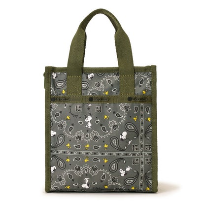 レスポートサック LeSportsac MINI N/S TOTE （ピーナッツ バンダナパーティー グリーン）｜詳細画像