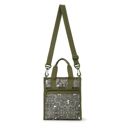 レスポートサック LeSportsac MINI N/S TOTE （ピーナッツ バンダナパーティー グリーン）｜詳細画像