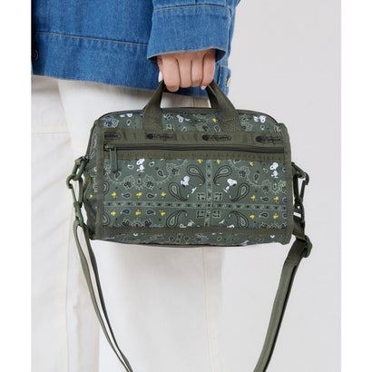 レスポートサック LeSportsac MINI DUFFEL CROSSBODY （ピーナッツ バンダナパーティー グリーン）｜詳細画像