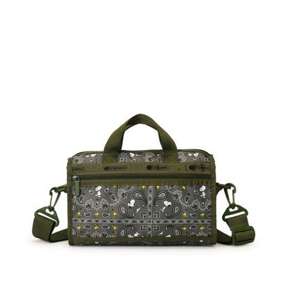 レスポートサック LeSportsac MINI DUFFEL CROSSBODY （ピーナッツ バンダナパーティー グリーン）｜詳細画像