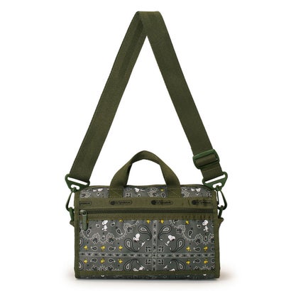 レスポートサック LeSportsac MINI DUFFEL CROSSBODY （ピーナッツ バンダナパーティー グリーン）｜詳細画像
