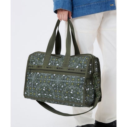 レスポートサック LeSportsac DELUXE MED WEEKENDER （ピーナッツ バンダナパーティー グリーン）｜詳細画像