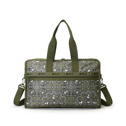 レスポートサック LeSportsac DELUXE MED WEEKENDER （ピーナッツ バンダナパーティー グリーン）｜詳細画像