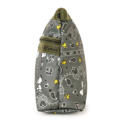 レスポートサック LeSportsac COSMETIC CLUTCH （ピーナッツ バンダナパーティー グリーン）｜詳細画像