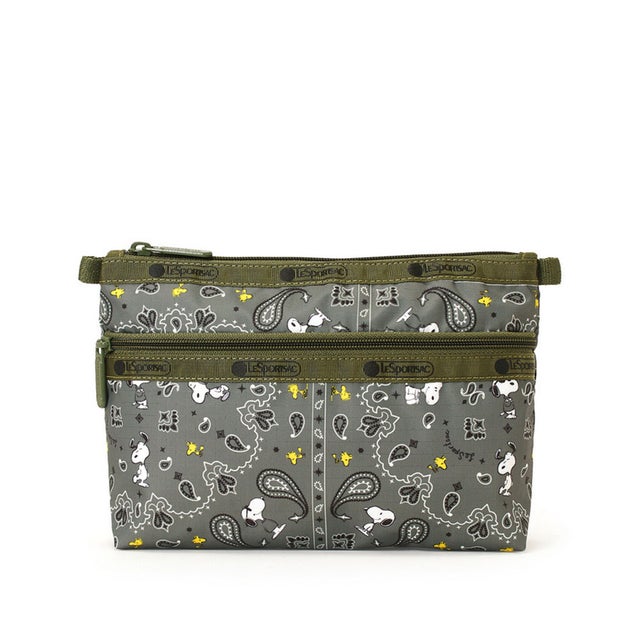 COSMETIC CLUTCH （ピーナッツ バンダナパーティー グリーン）
