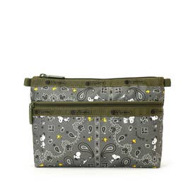 COSMETIC CLUTCH （ピーナッツ バンダナパーティー グリーン）