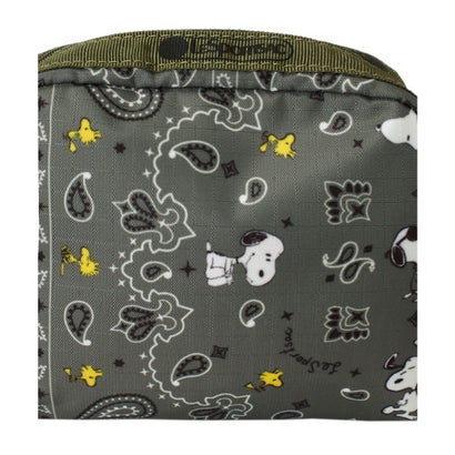 レスポートサック LeSportsac SQUARE COSMETIC （ピーナッツ バンダナパーティー グリーン）｜詳細画像