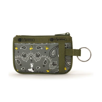 レスポートサック LeSportsac KEY CARD HOLDER （ピーナッツ バンダナパーティー グリーン）｜詳細画像
