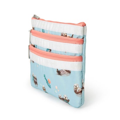 レスポートサック LeSportsac 3ZIP COSMETIC （フローティングシーオッターズ）｜詳細画像