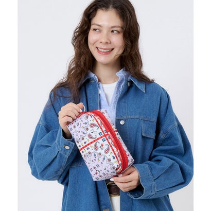 レスポートサック LeSportsac LARGE ZIP POUCH （ピーナッツ バンダナパーティー マルチ）｜詳細画像