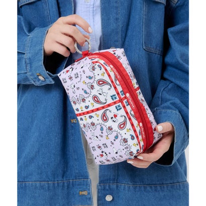 レスポートサック LeSportsac LARGE ZIP POUCH （ピーナッツ バンダナパーティー マルチ）｜詳細画像
