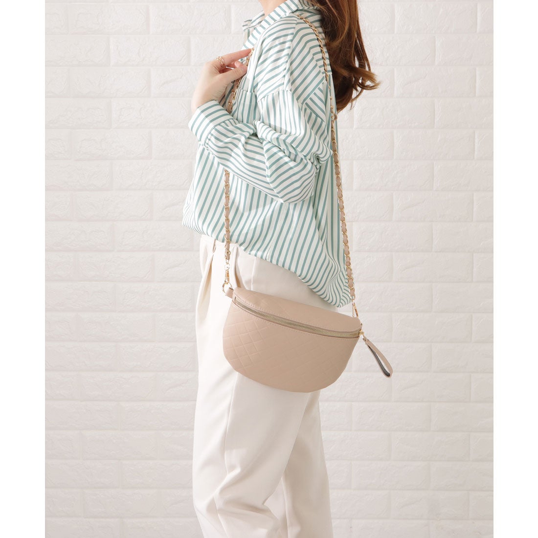 レースレディース Lace Ladies レザー調メッシュデザインショルダー 