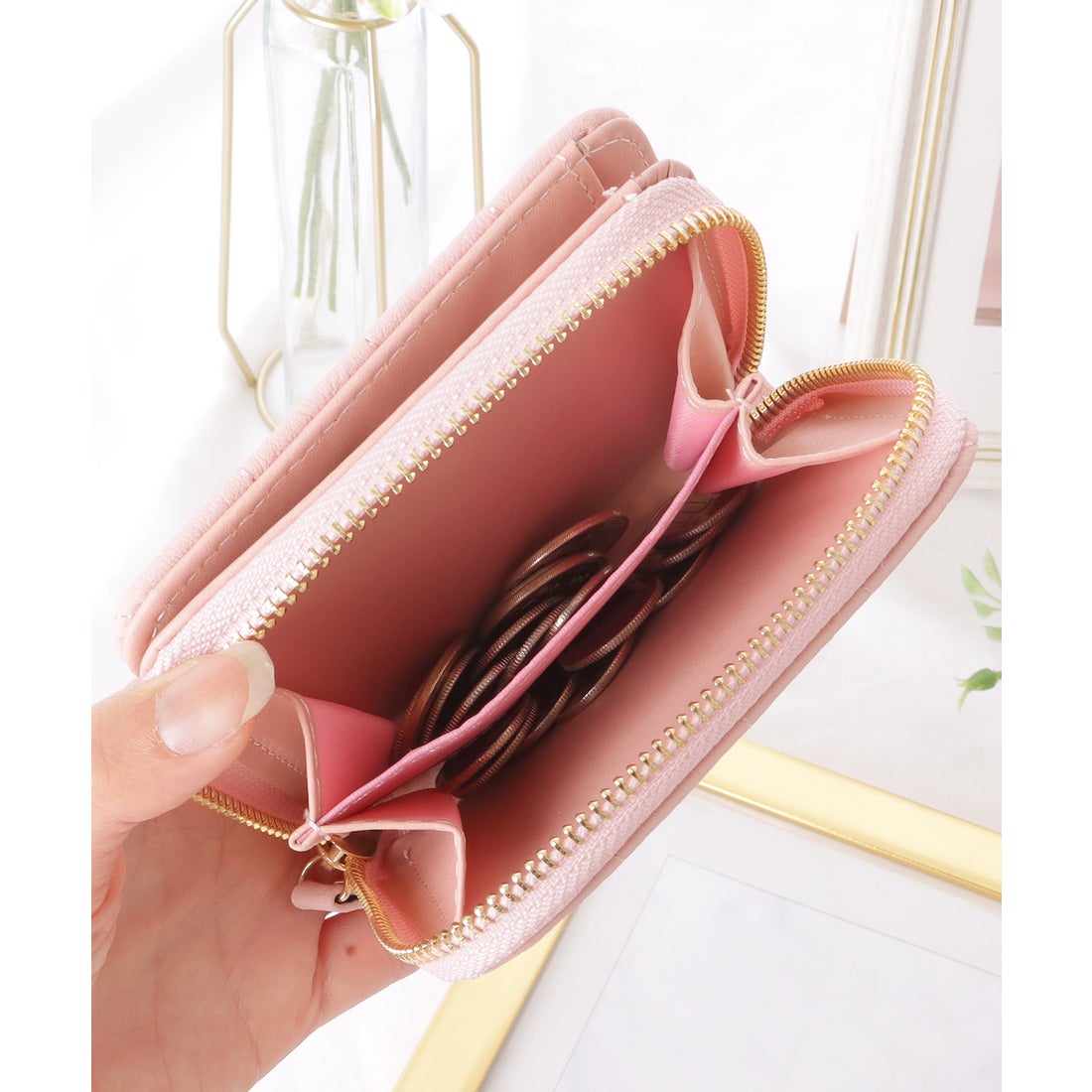 レースレディース Lace Ladies キルティング 二つ折り スクエア