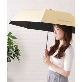 晴雨兼用ニュアンスカラーロゴ付き折りたたみ傘 （イエロー）