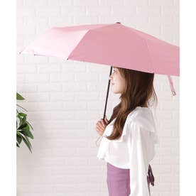 晴雨兼用ベーシックウッド折りたたみ傘 （ピンク）