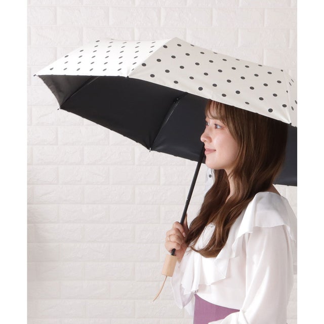 キュートデザイン晴雨兼用折りたたみ傘 （B.ドット柄）