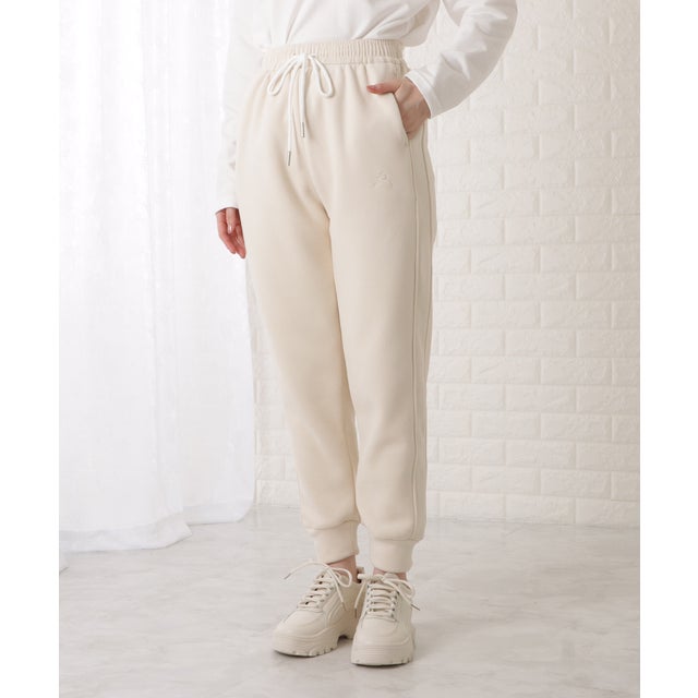 ワンポイント付ベーシックスウェットパンツ （アイボリー）