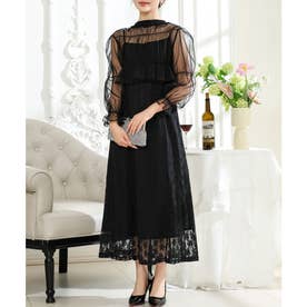 レースレディース Lace Ladies 2WAY シアー トップス付き 花柄 レース
