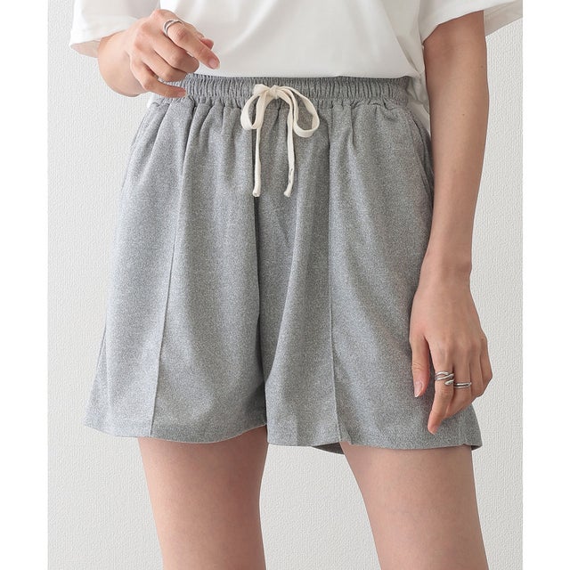 スウェット リラックス センターシーム ショート パンツ （グレー）