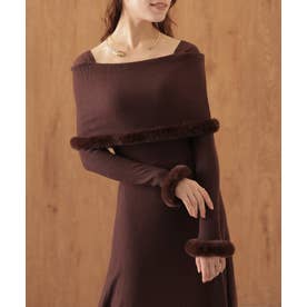 レースレディース Lace Ladies ケープ ファー ドッキング ロング 