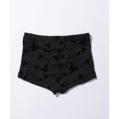 レースレディース Lace Ladies 【2点セット】バタフライ柄 ホルターネック ワンピース 水着 （ブラック）｜詳細画像