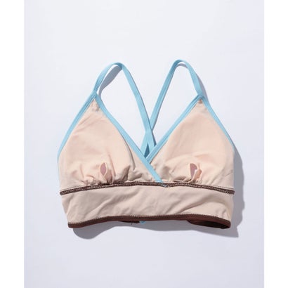 レースレディース Lace Ladies 【2点セット】配色 バック レースアップ セパレート 水着 （ブラック）｜詳細画像