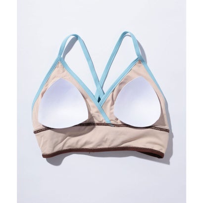 レースレディース Lace Ladies 【2点セット】配色 バック レースアップ セパレート 水着 （ブラック）｜詳細画像