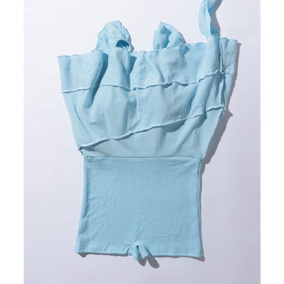 レースレディース Lace Ladies フリル リボン ティアード ワンピース 水着 （ブラック）｜詳細画像