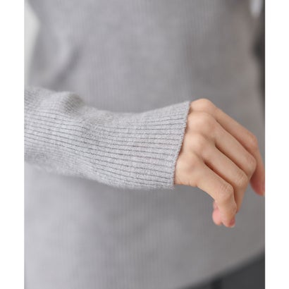 レースレディース Lace Ladies クルーネック チョーカー リボン ニット トップス （グレー）｜詳細画像