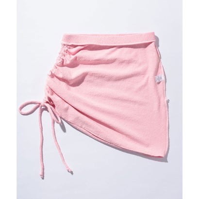 【3点セット】ホルターネック サイドシャーリング スカート付き セパレート 水着 （ブラック）｜詳細画像