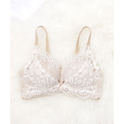 レースレディース Lace Ladies ノンワイヤー 脇高ケミカルレースブラ＆ショーツ 2点セット【返品不可商品】 （パープル）｜詳細画像