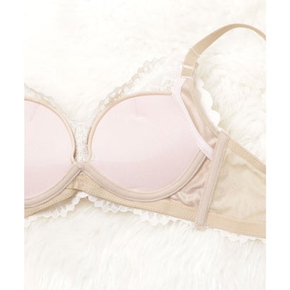 レースレディース Lace Ladies ノンワイヤー 脇高ケミカルレースブラ＆ショーツ 2点セット【返品不可商品】 （パープル）｜詳細画像