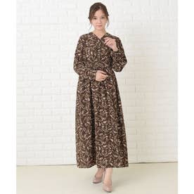 レースレディース Lace Ladies 花柄フレア 長袖 Vネック ロング