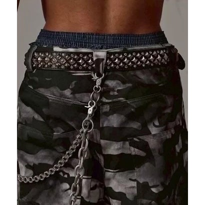 エルエイチピー L.H.P. DND4DES／StuddedPlateBuckleBelt （ブラック）｜詳細画像