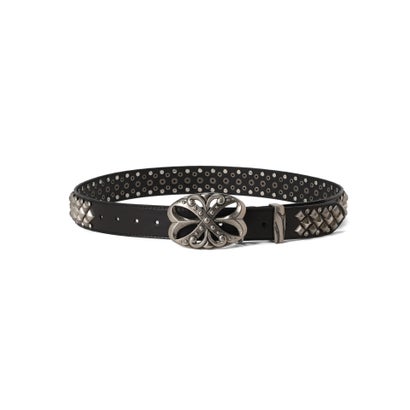 エルエイチピー L.H.P. DND4DES／StuddedPlateBuckleBelt （ブラック）｜詳細画像