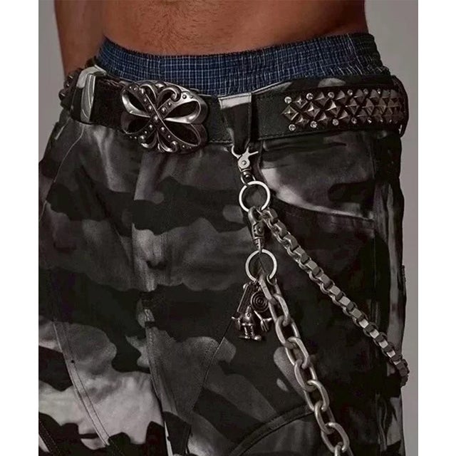 DND4DES／StuddedPlateBuckleBelt （ブラック）