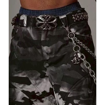 エルエイチピー L.H.P. DND4DES／StuddedPlateBuckleBelt （ホワイト）｜詳細画像