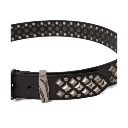エルエイチピー L.H.P. DND4DES／StuddedPlateBuckleBelt （ホワイト）｜詳細画像
