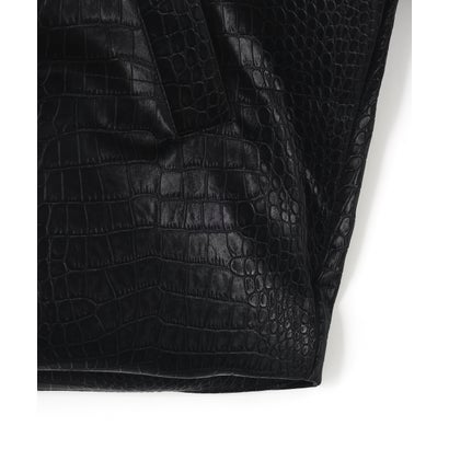 DS／FAUX LEATHER SHORT BZ COWHI （ブラック1）｜詳細画像
