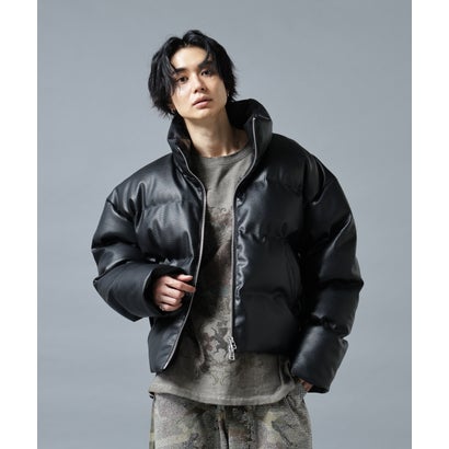 DS／FAUX LEATHER SHORT BZ COWHI （ブラック1）｜詳細画像