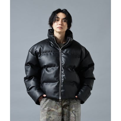 DS／FAUX LEATHER SHORT BZ COWHI （ブラック1）｜詳細画像