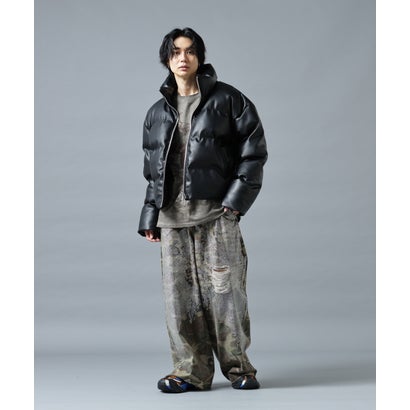 DS／FAUX LEATHER SHORT BZ COWHI （ブラック1）｜詳細画像