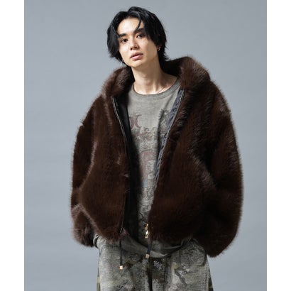 エルエイチピー L.H.P. DS／ECO FUR HOOD BZ （ブラウン）｜詳細画像