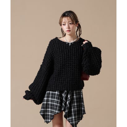 エルエイチピー L.H.P. DS／WAFFLE KNIT CN （ブラック）｜詳細画像